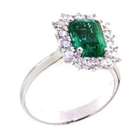 Anello Gazzola Donna Contorno in Oro bianco Smeraldo 1.91 Ct FC-ADSM#BLB - FC-ADSM#BLB